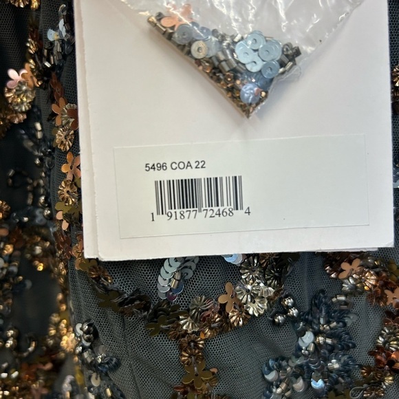 Mac Duggal 5496 NWT EMBELLISHED ILLUSION HIGH NECK LONG SLEEVE A LINE GOWN - Picture 6 of 9